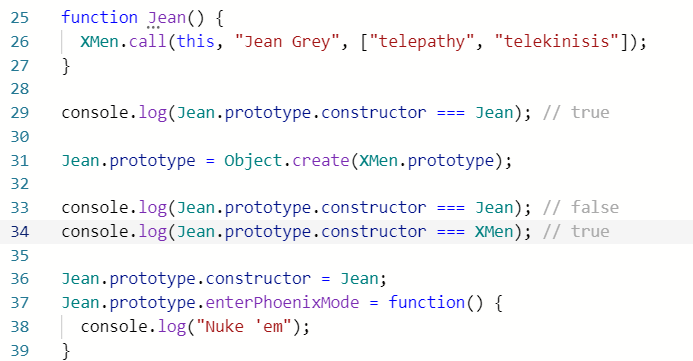 The constructor property before and after reassigning the function prototype to a new object